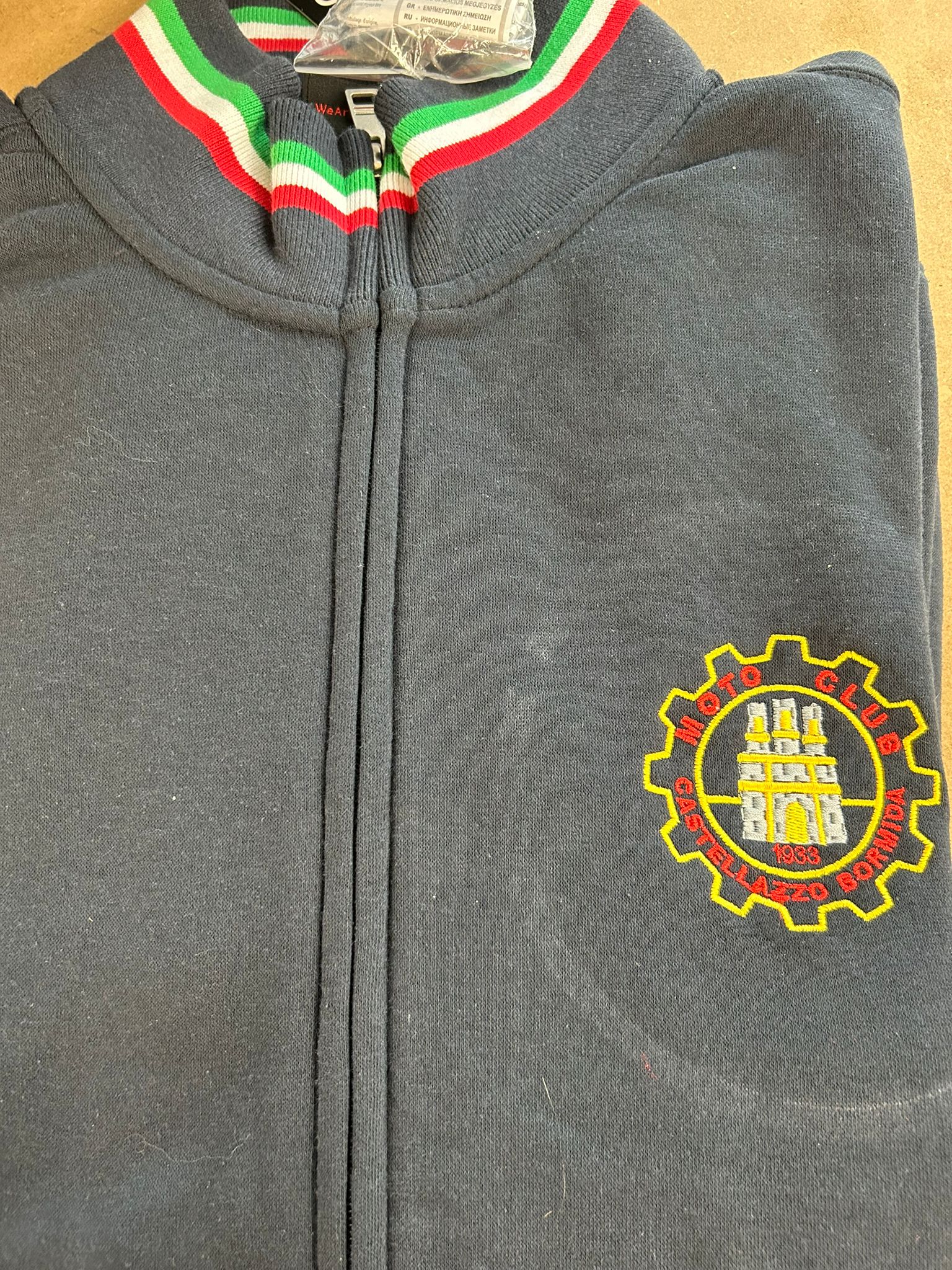 Felpa tricolore Moto Club ricamo Rikmania